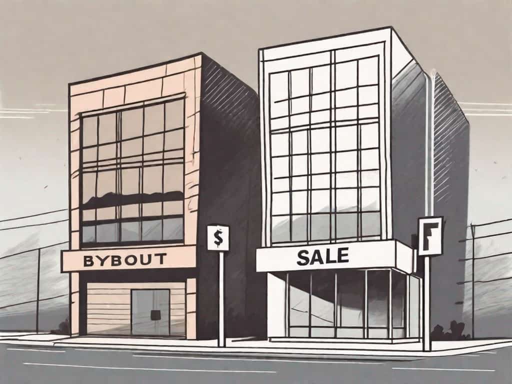 Two contrasting business buildings